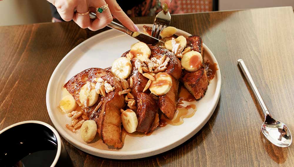 french toast with banana