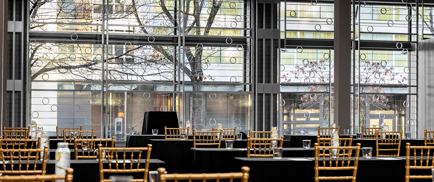The Glass House Meeting Tables Set-up